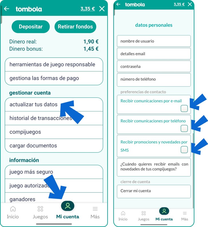 Actualizar datos promociones