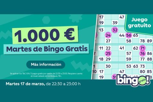 1.000€ Martes de Bingo Gratis